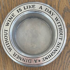 Silver Wine Quote Serveware Plate